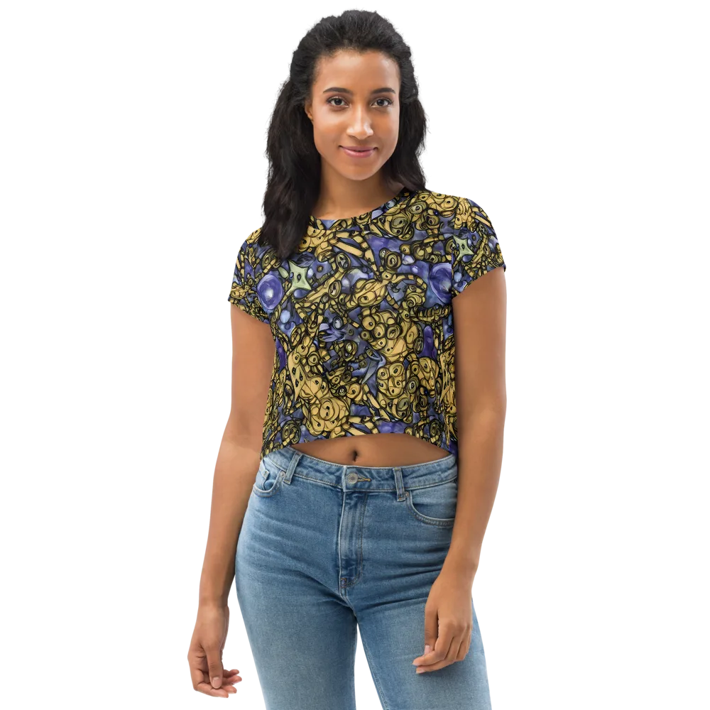 Gilded Dreamscape on Crop Tee — Front
