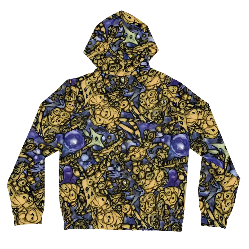 Gilded Dreamscape on Women's Full-Zip Hoodie — Back