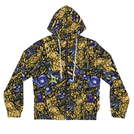 Gilded Dreamscape on a Women's Full-Zip Hoodie
