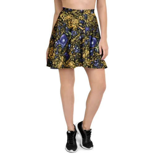Gilded Dreamscape on a Skater Skirt
