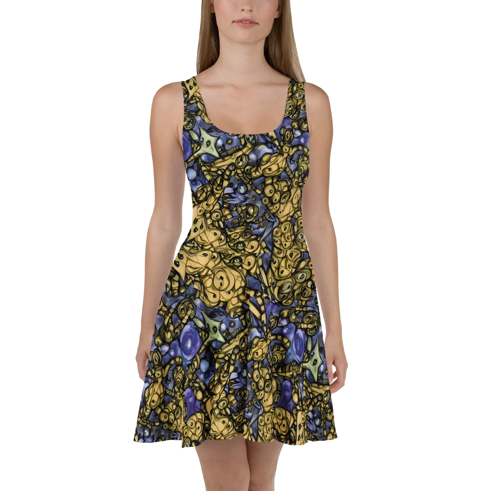 Gilded Dreamscape on Skater Dress — Front