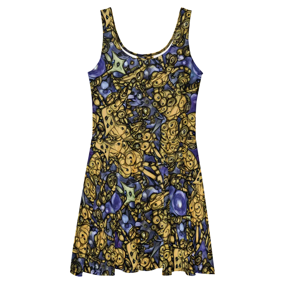 Gilded Dreamscape on Skater Dress — Front