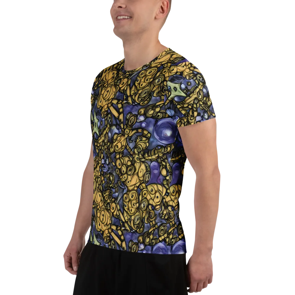 Gilded Dreamscape on Men's Athletic T-Shirt — Left