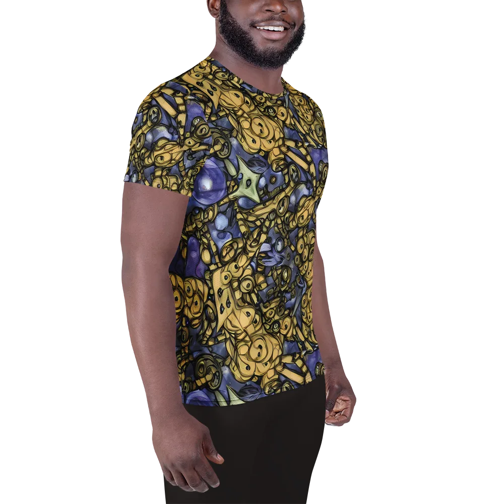 Gilded Dreamscape on Men's Athletic T-Shirt — Right