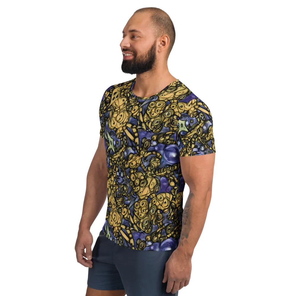Gilded Dreamscape on Men's Athletic T-Shirt — Left