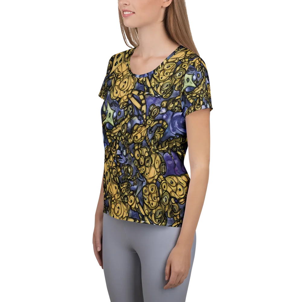 Gilded Dreamscape on Women's Athletic T-Shirt — Left