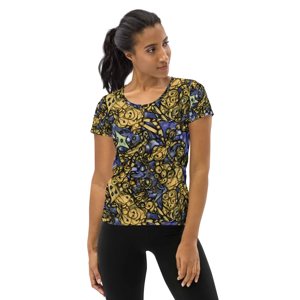 Gilded Dreamscape on Women's Athletic T-Shirt — Front