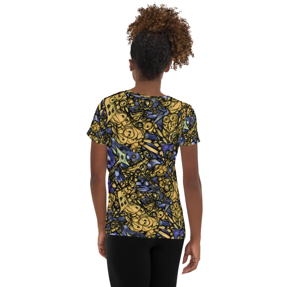 Gilded Dreamscape on Women's Athletic T-Shirt — Back
