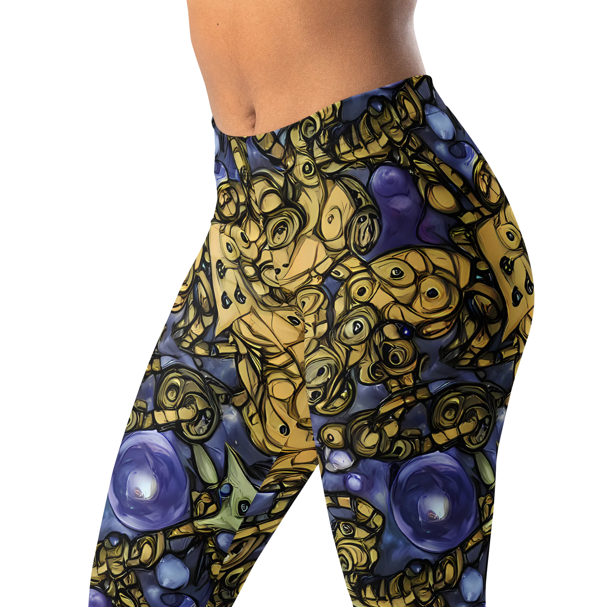 Gilded Dreamscape on Leggings — Left Front