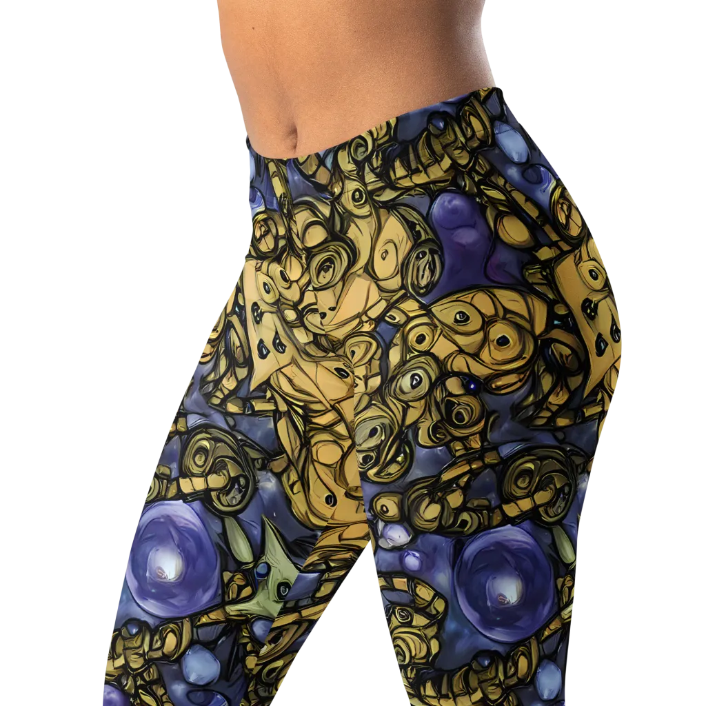 Gilded Dreamscape on Leggings — Left Front