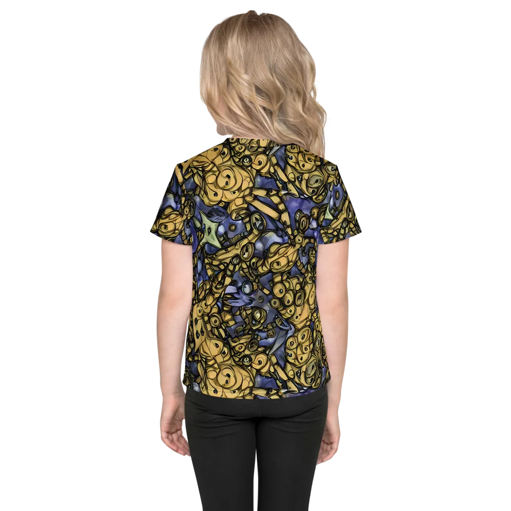 Gilded Dreamscape on Kids Crew Neck T-Shirt — Back