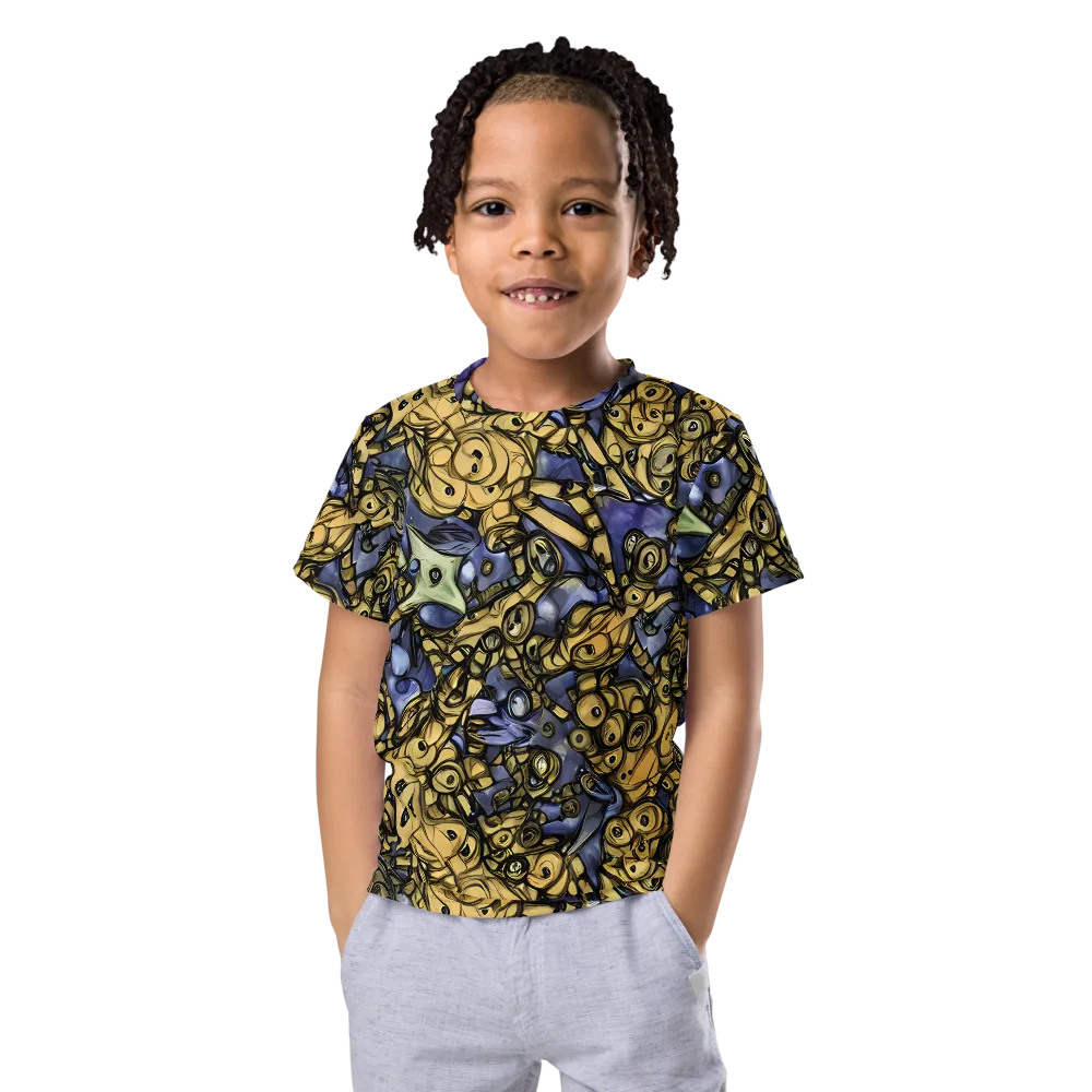 Gilded Dreamscape on Kids Crew Neck T-Shirt — Front