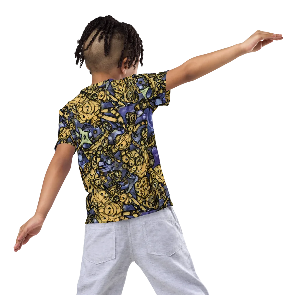 Gilded Dreamscape on Kids Crew Neck T-Shirt — Back
