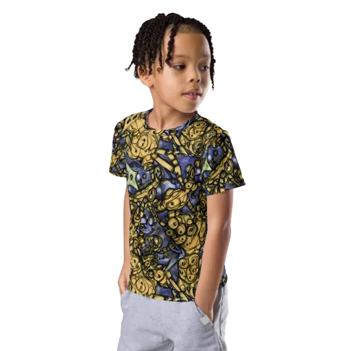 Gilded Dreamscape on a Kids Crew Neck T-Shirt