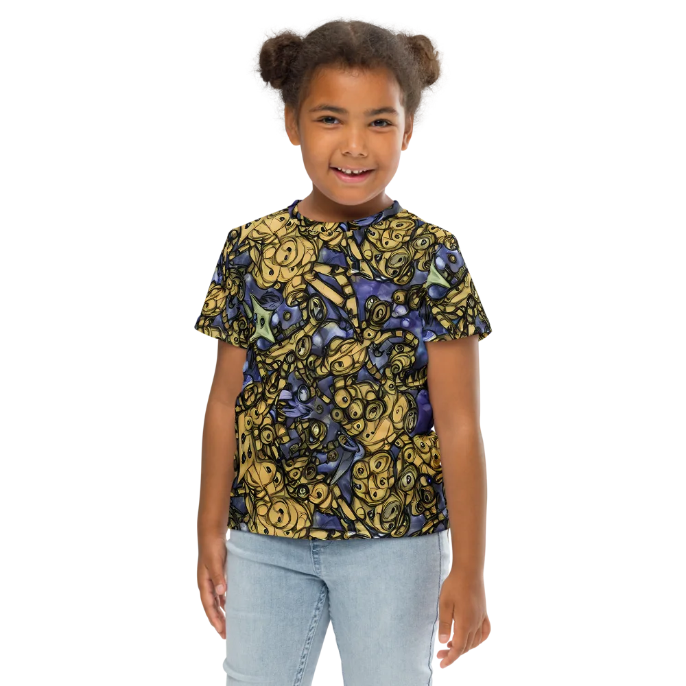 Gilded Dreamscape on Kids Crew Neck T-Shirt — Front