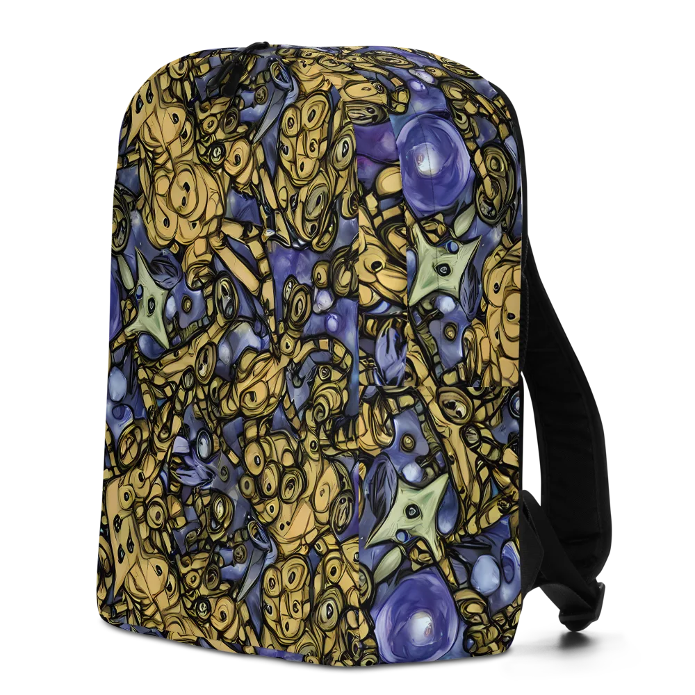 Gilded Dreamscape on Minimalist Backpack — Left