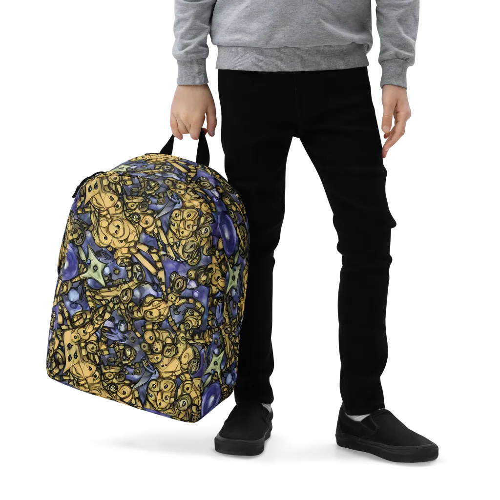 Gilded Dreamscape on Minimalist Backpack — Zoomed-in
