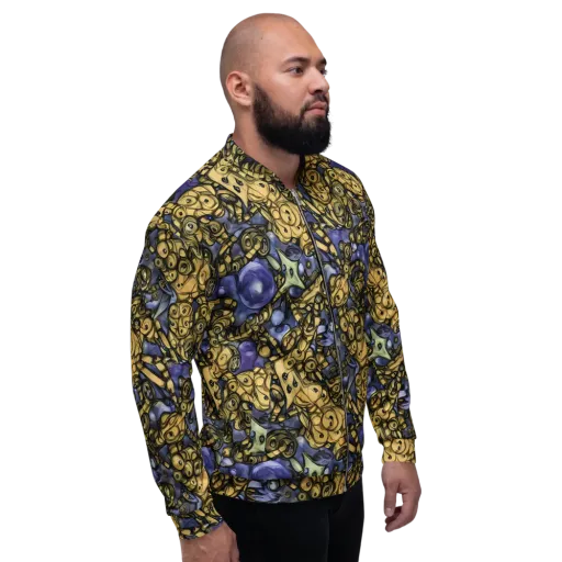 Gilded Dreamscape on a Bomber Jacket