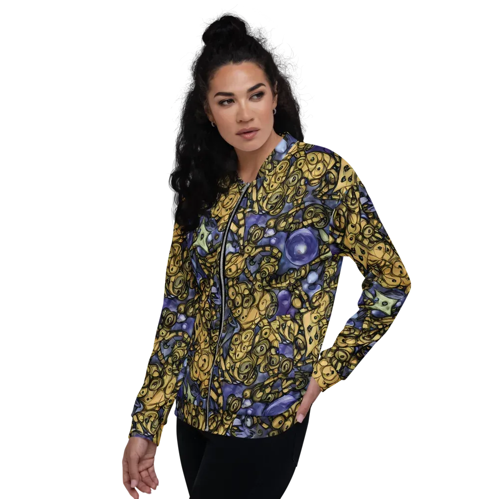 Gilded Dreamscape on Bomber Jacket — Left