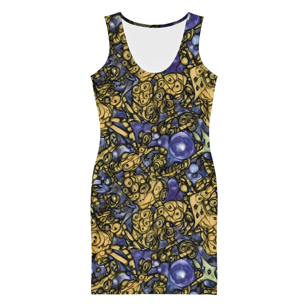 Gilded Dreamscape on Bodycon Dress — Front