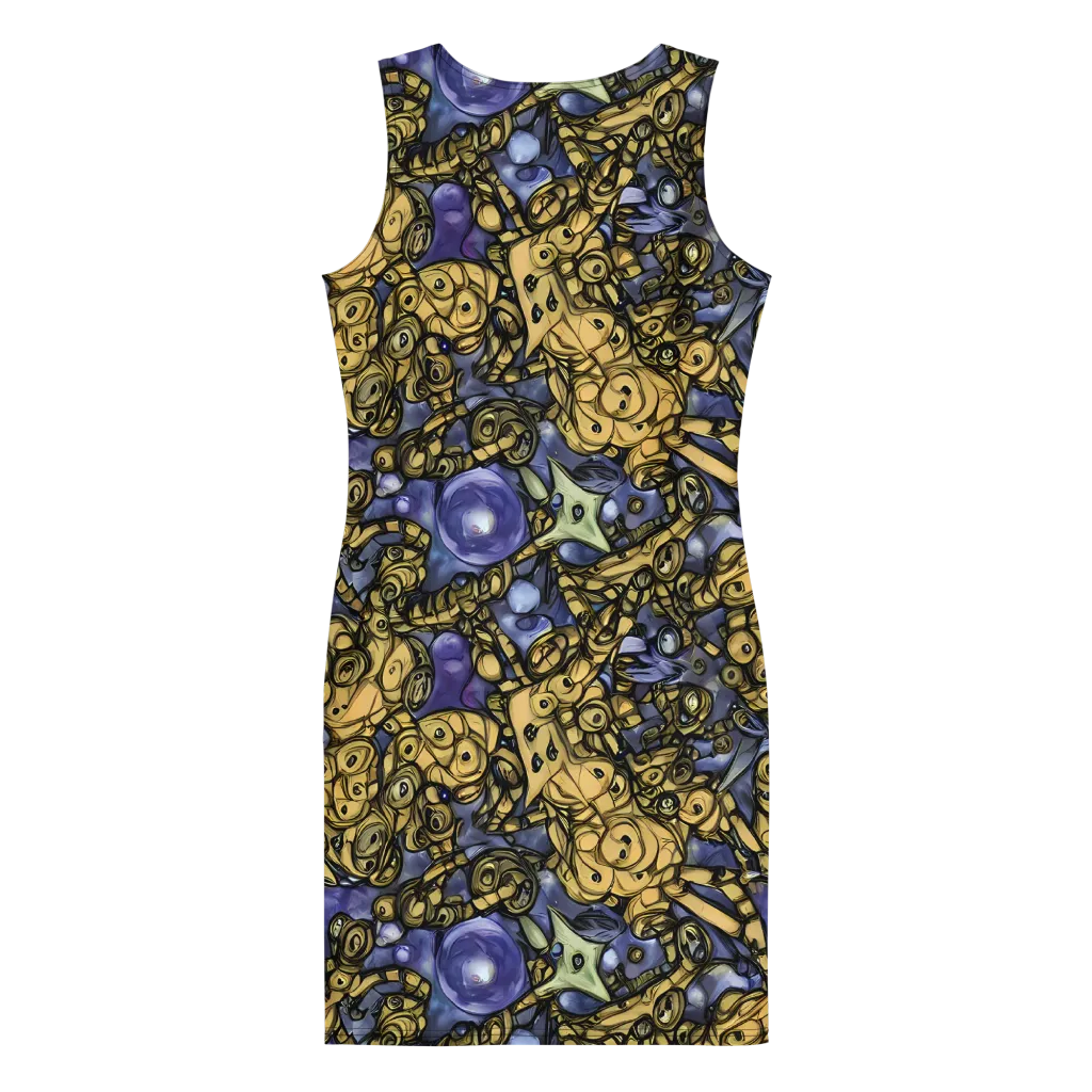 Gilded Dreamscape on Bodycon Dress — Back