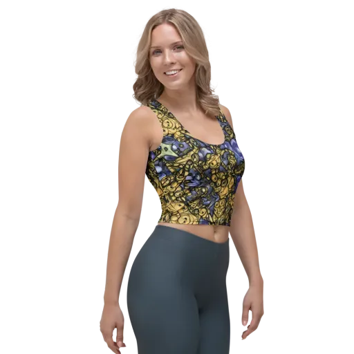 Gilded Dreamscape on a Crop Top