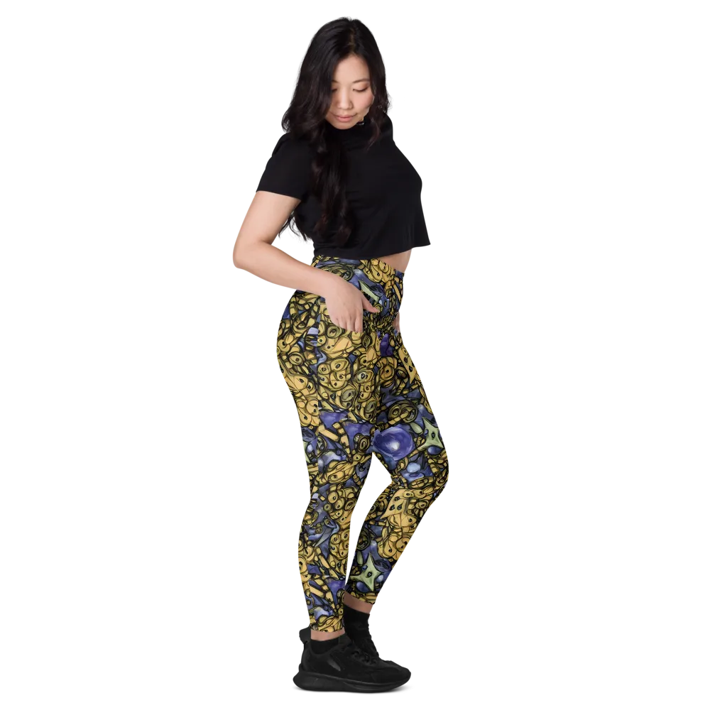 Gilded Dreamscape on Leggings with Pockets — Right