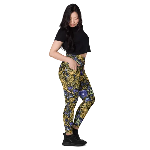 Gilded Dreamscape on a Leggings with Pockets
