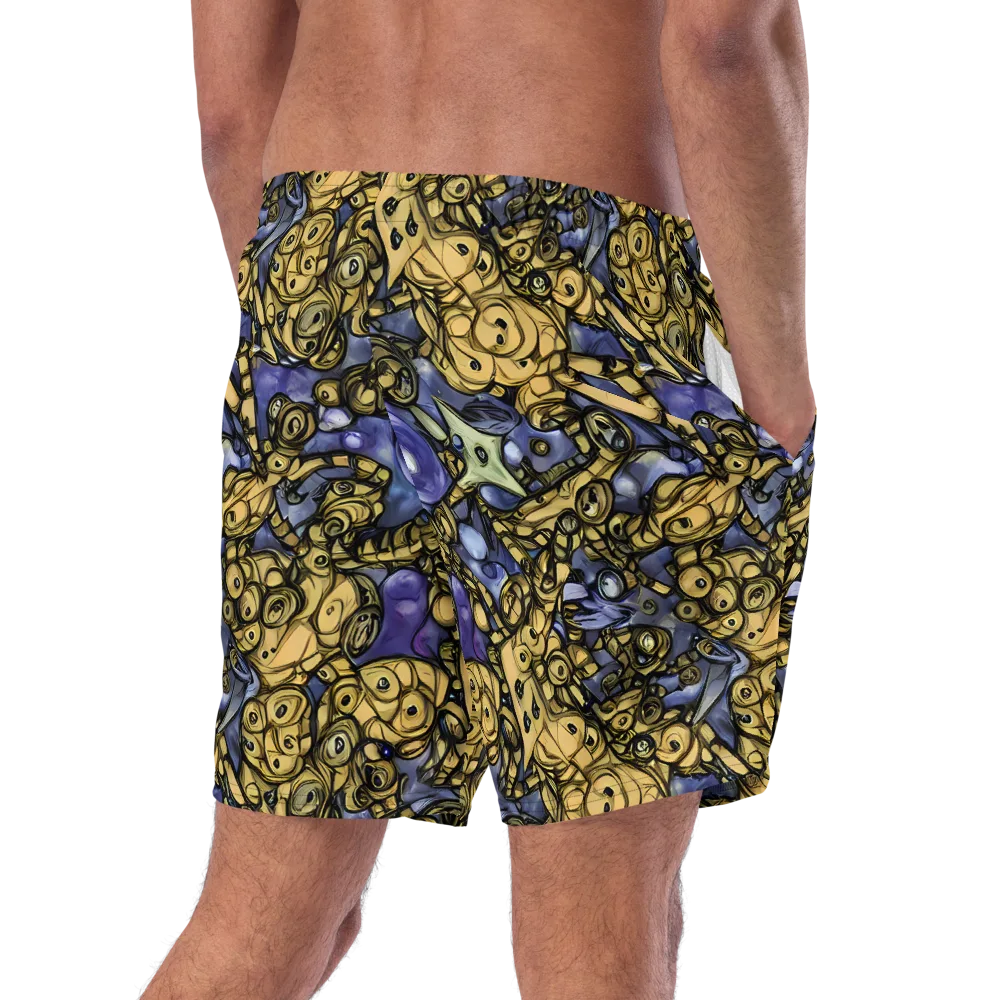 Gilded Dreamscape on Swim Trunks — Right Back