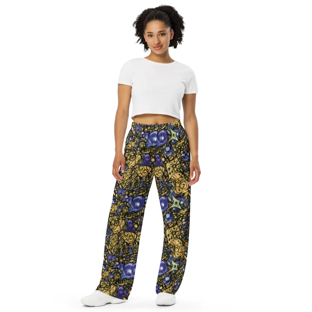 Gilded Dreamscape on Wide-Leg Pants — Front