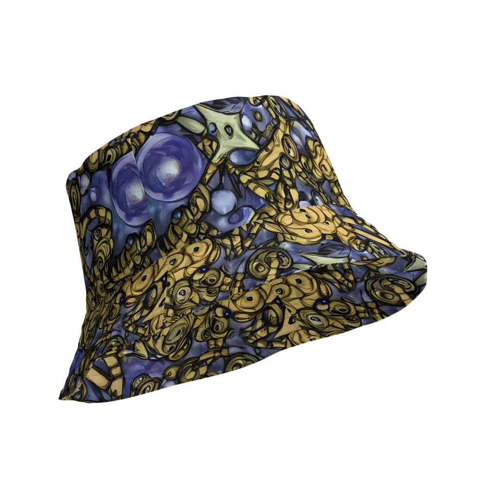 Gilded Dreamscape on Reversible Bucket Hat — Product details Outside