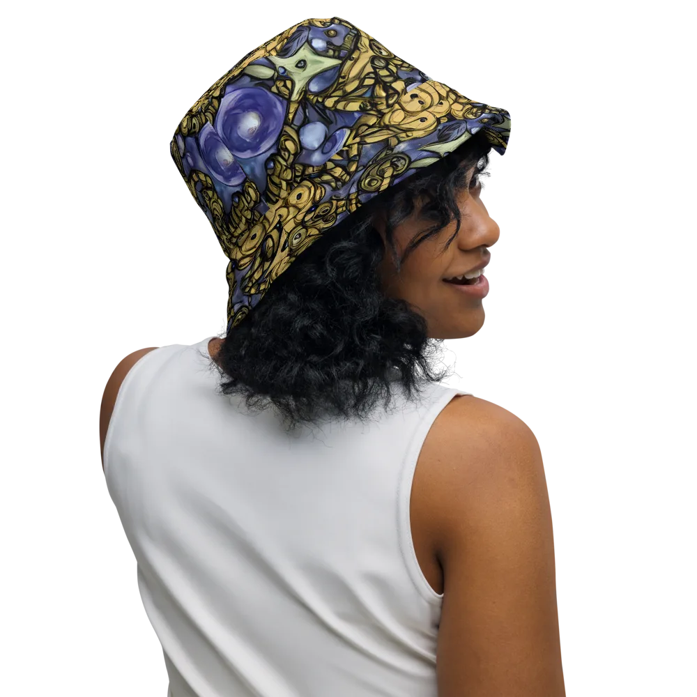 Gilded Dreamscape on Reversible Bucket Hat — Right Outside