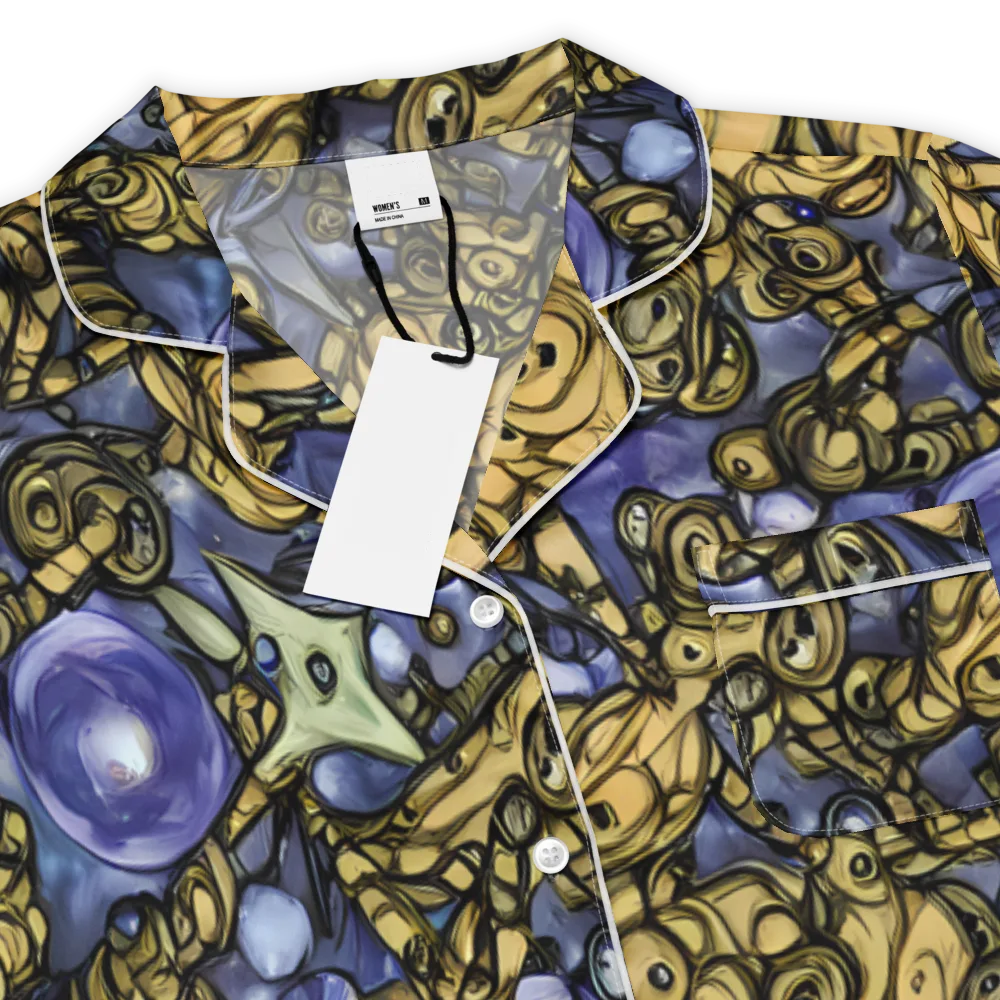 Gilded Dreamscape on Women's Short Sleeve Pajama Top — Product details