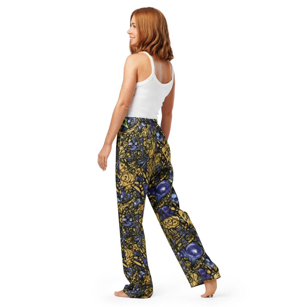 Gilded Dreamscape on Women's Pajama Pants — Back