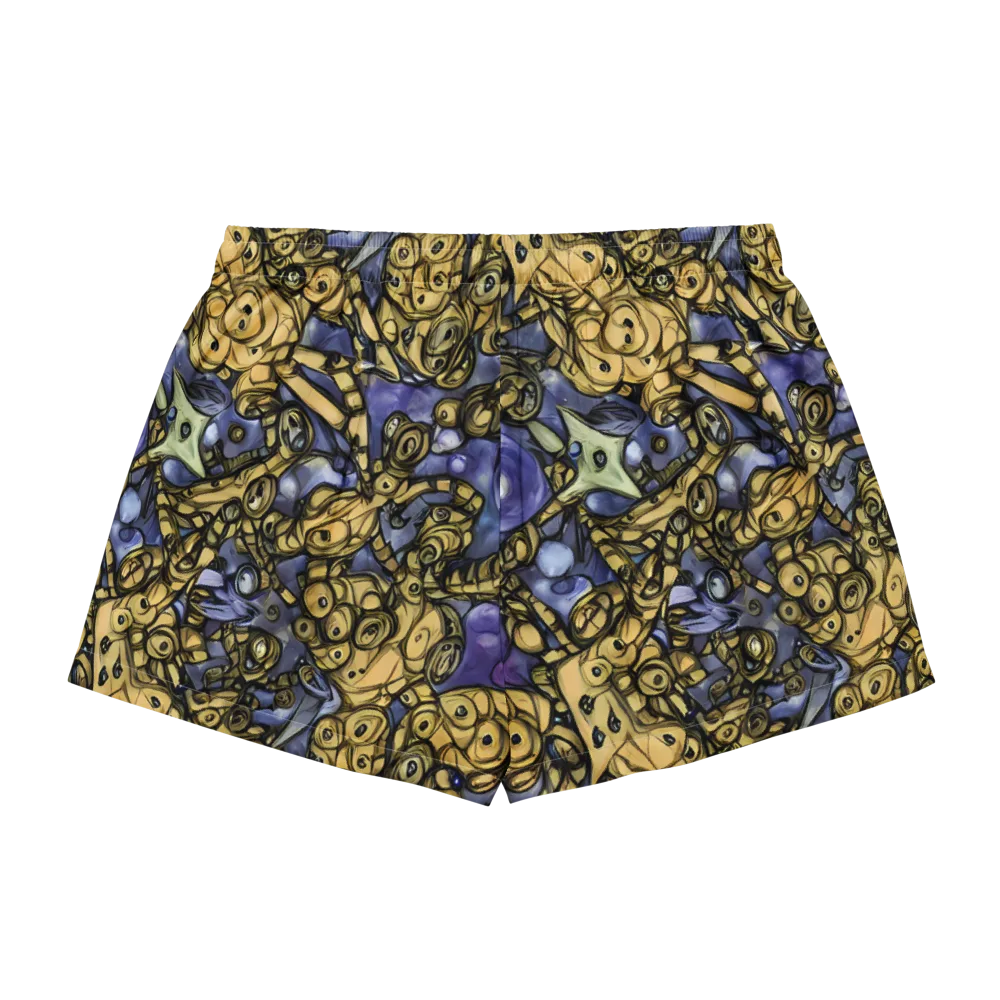 Gilded Dreamscape on Women's Pajama Shorts — Back