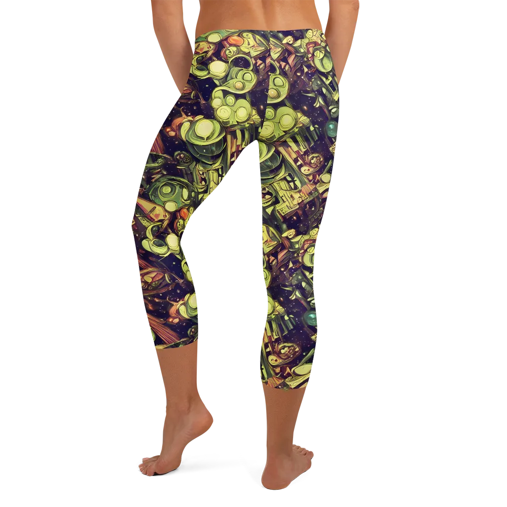 Cosmic Crawlers on Capri Leggings — Back