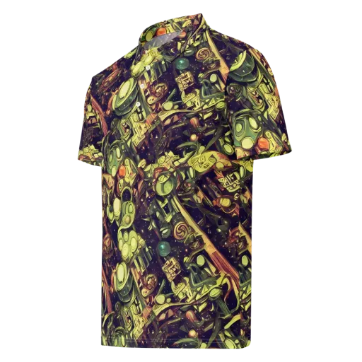 Cosmic Crawlers on a Men's Slim Fit Polo Shirt