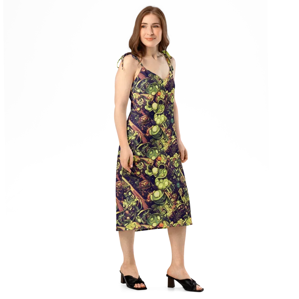 Cosmic Crawlers on Slip Dress — Right Front