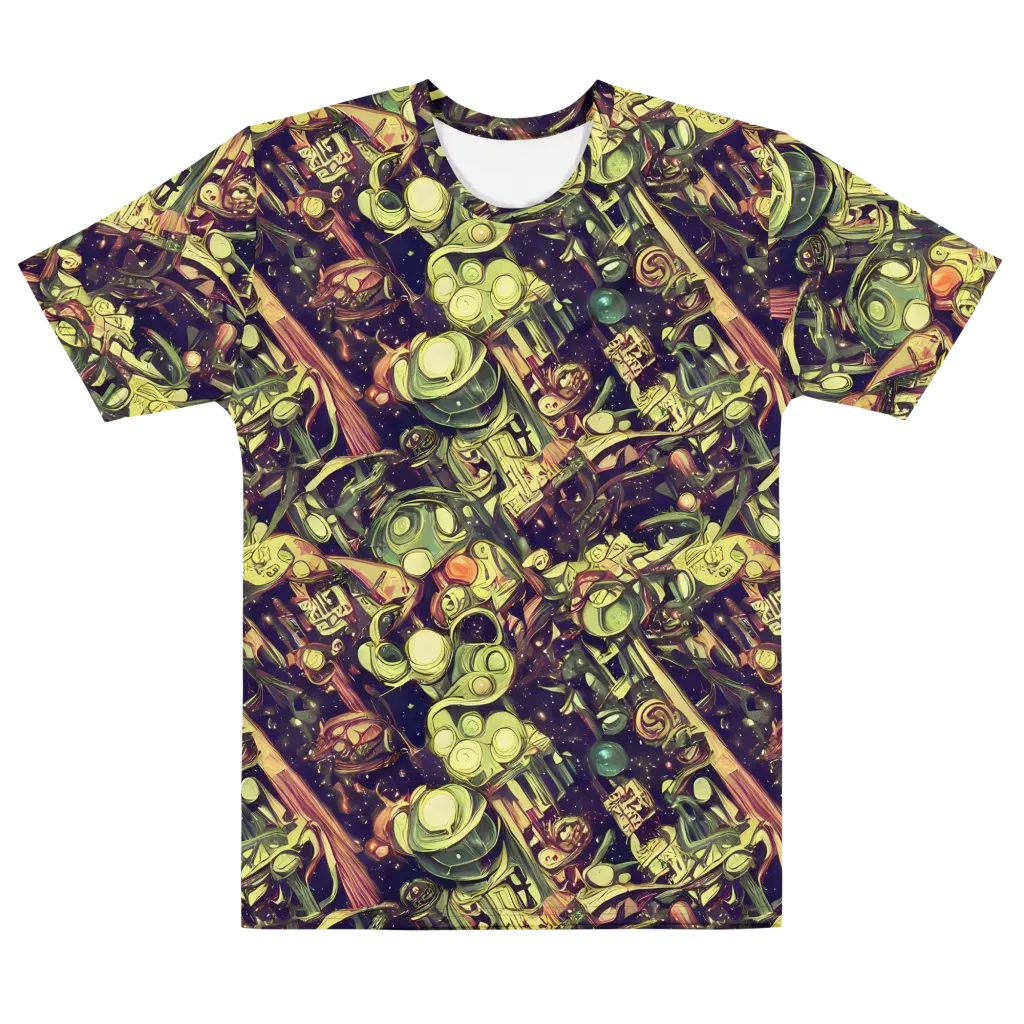 Cosmic Crawlers on Men's Cotton Crew Neck T-Shirt — Front