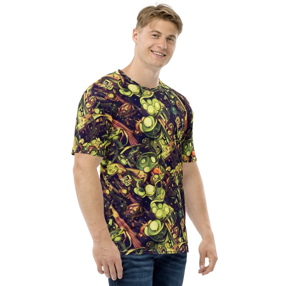 Cosmic Crawlers on Men's Crew Neck T-Shirt — Right