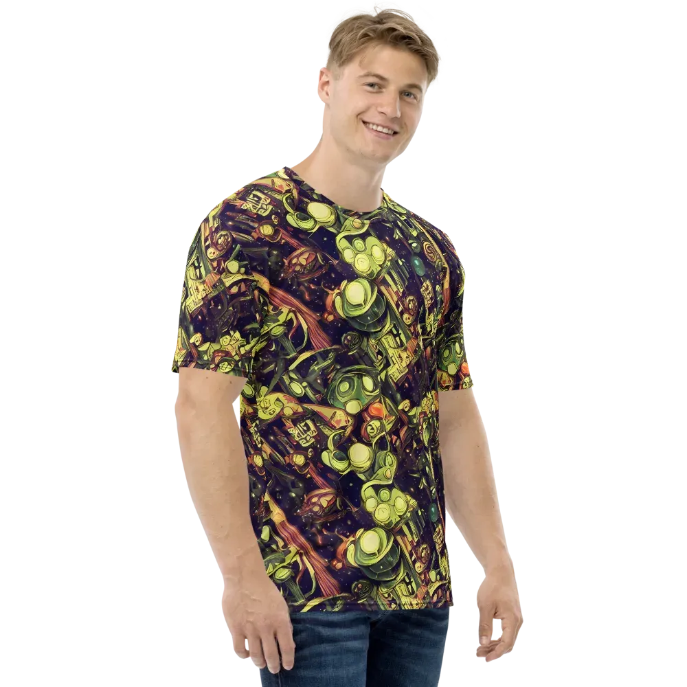 Cosmic Crawlers on Men's Crew Neck T-Shirt — Right