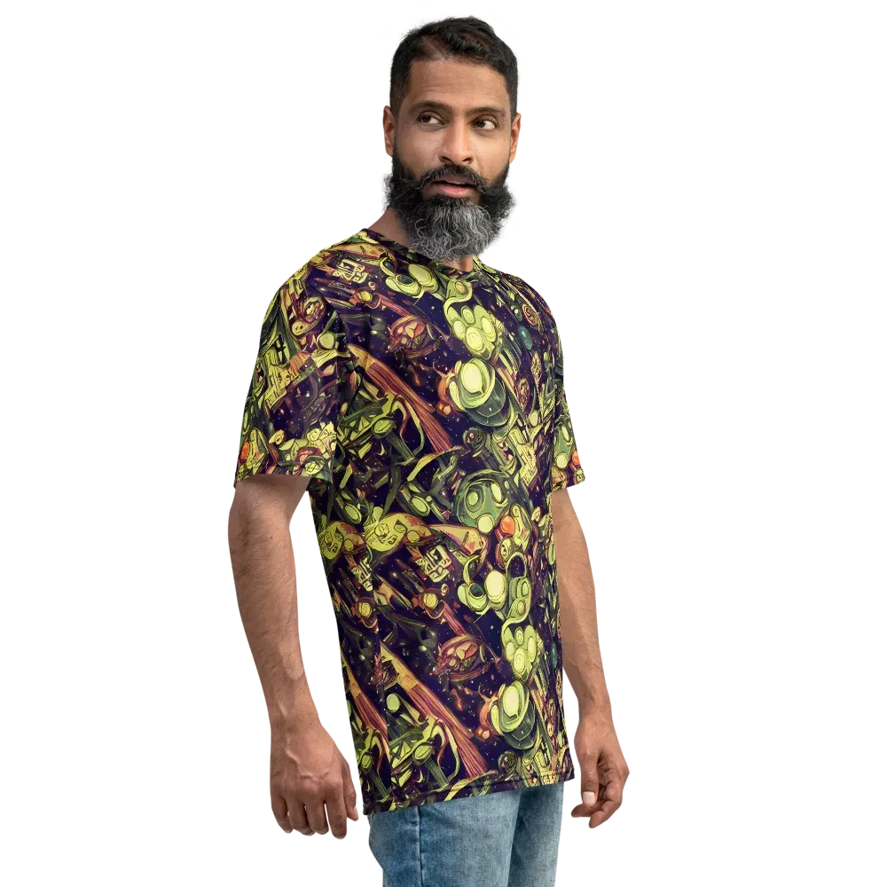 Cosmic Crawlers on Men's Crew Neck T-Shirt — Right