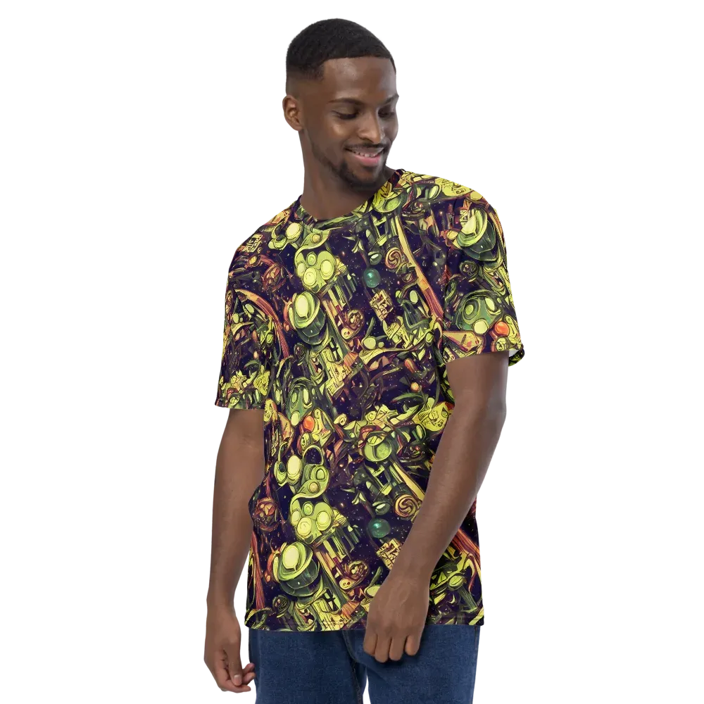 Cosmic Crawlers on Men's Crew Neck T-Shirt — Left