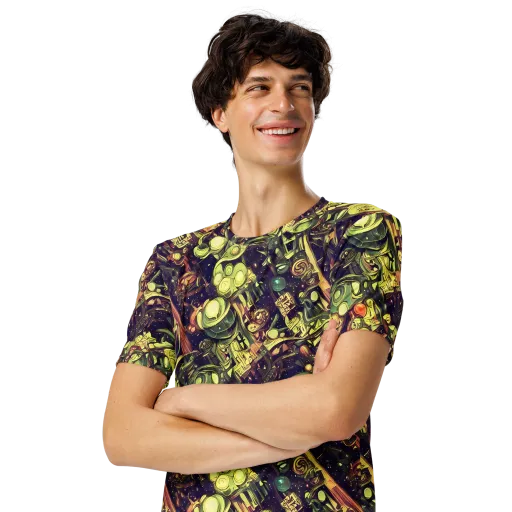 Cosmic Crawlers on a Men's Crew Neck T-Shirt