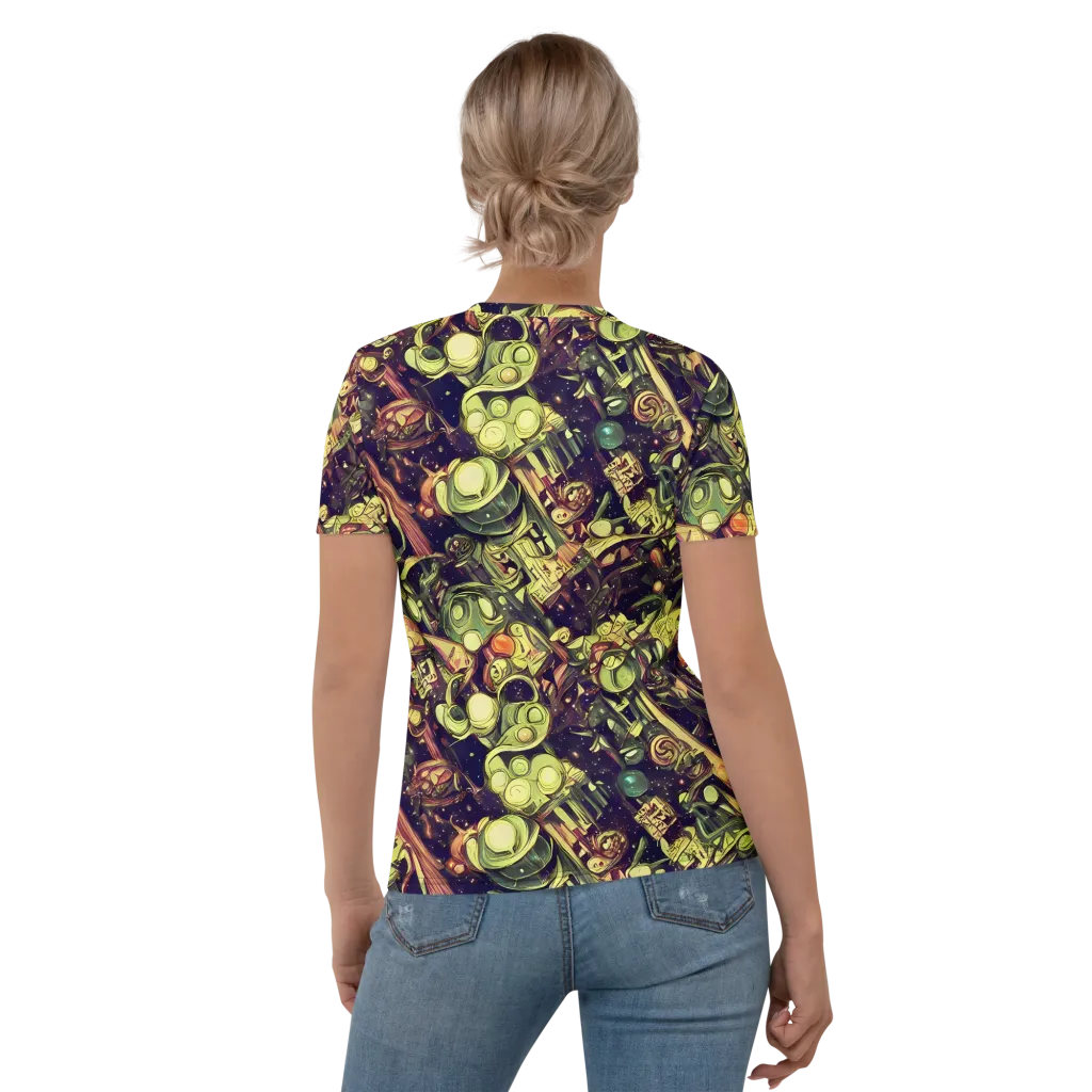 Cosmic Crawlers on Women's Crew Neck T-Shirt — Back