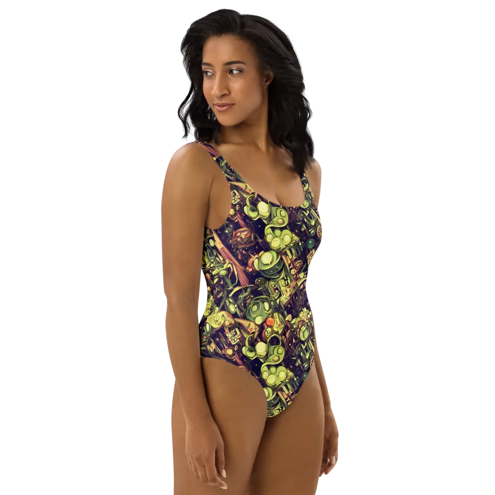 Cosmic Crawlers on One-Piece Swimsuit — Right