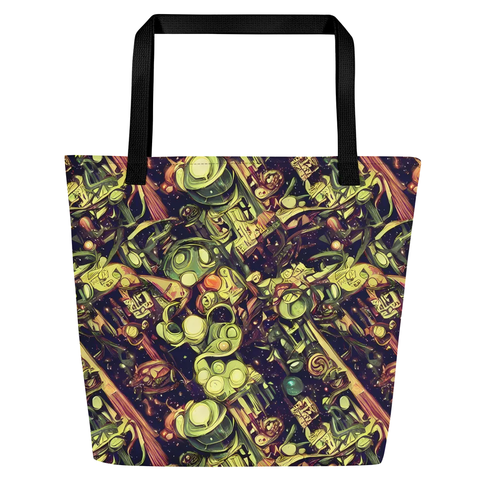 Cosmic Crawlers on Large Tote Bag W/ Pocket — Front