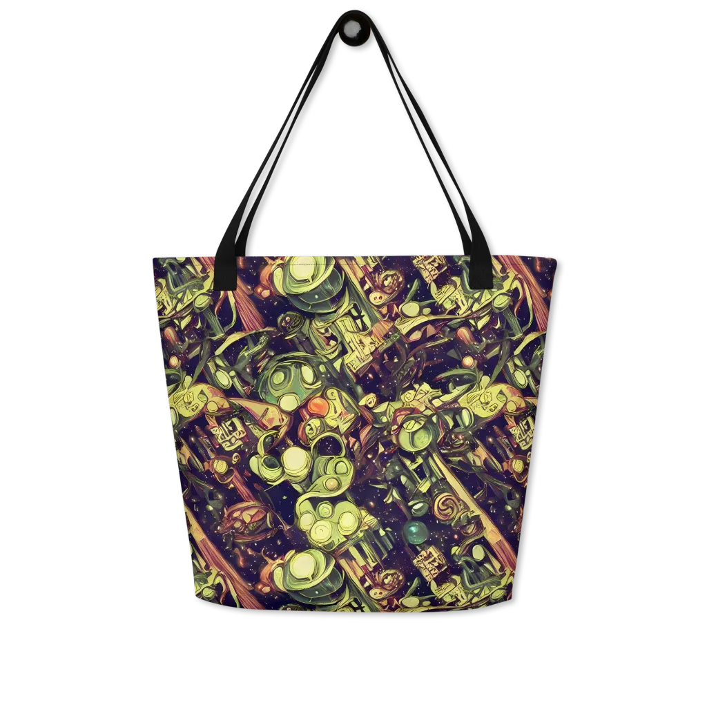 Cosmic Crawlers on Large Tote Bag W/ Pocket — Front