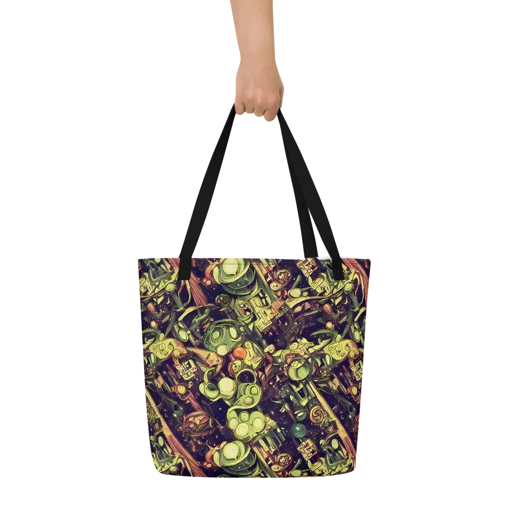 Cosmic Crawlers on Large Tote Bag W/ Pocket — Front