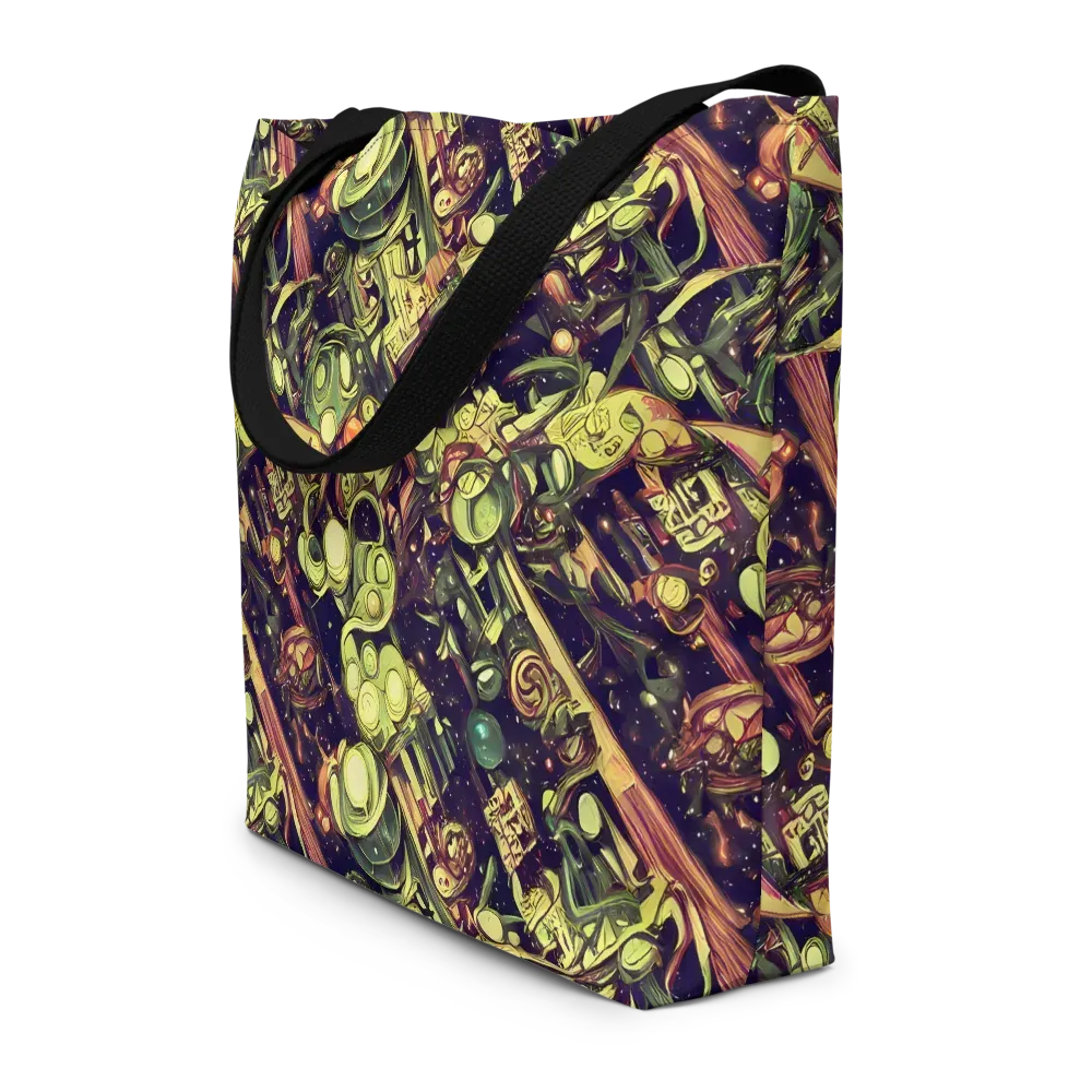 Cosmic Crawlers on Large Tote Bag W/ Pocket — Front